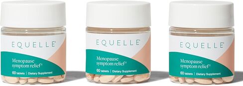 EQUELLE Multi-Symptom Menopause Relief Supplement for Women, Plant-Based S-Equol, Non-Hormonal & Non-Prescription, Fewer Hot Flashes, More Sleep, Relieves Muscle Aches, 60 Tablets in Saudi Arabia