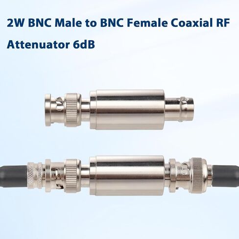 XRDS -RF 2W BNC Male to BNC Female Coaxial RF Attenuator, 20dB Attenuator 50 Ohm 2W, BNC Male to Female Connector, RF Signal Attenuator for Radio and Communication Applications in Kuwait