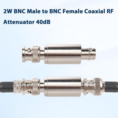 XRDS -RF 2W BNC Male to BNC Female Coaxial RF Attenuator, 20dB Attenuator 50 Ohm 2W, BNC Male to Female Connector, RF Signal Attenuator for Radio and Communication Applications in Kuwait
