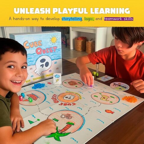 Blank Board Game Kit for Kids & Families – Make Your Own Game with 180+ Pieces: Double-Sided Blank Game Board, Blank Cards, Dice, Wooden Tokens, Spinner | DIY Board Game Kit for Learning & Play in Saudi Arabia