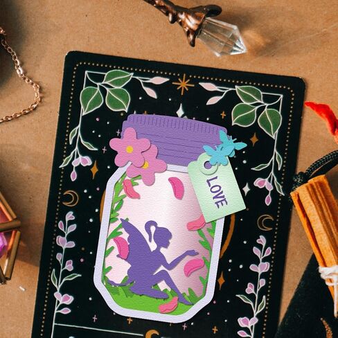 GLOBLELAND Jar Fairy Cutting Dies Metal Flower Grass Die Cuts Butterfly Twig Cutting Embossing Templates for Scrapbooking Crafts Paper Cards Making in Saudi Arabia