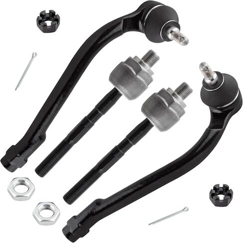 4Pcs Front Inner Outer Tie Rods End Links Driver & Passenger Fit For Hyundai Elantra 2007-2012, For Kia Forte 2010-2013, Forte Koup 2010-2016, For Kia Forte5 2012 EV800228 ES800229 ES800230 in Saudi Arabia