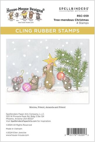 Spellbinders Tree-mendous Christmas Cling Rubber Stamp, Red in Saudi Arabia