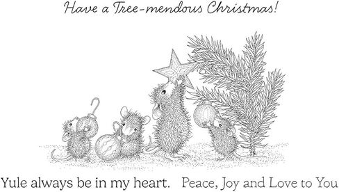 Spellbinders Tree-mendous Christmas Cling Rubber Stamp, Red in Saudi Arabia