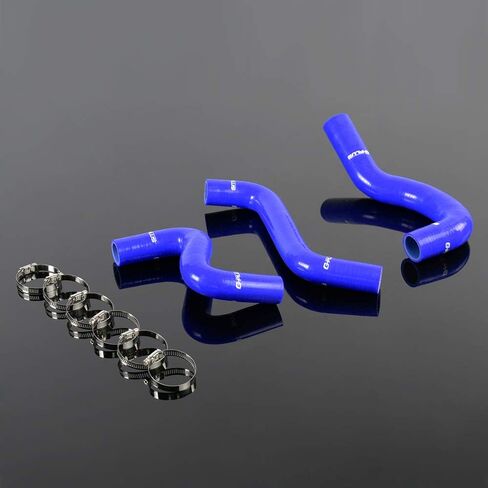 PIT66 Silicone Radiator Hose Kit,Compatible with 2005-2013 Toyota Vits Yaris NCP91 NCP92 NCP93 Blue with Clamps in Saudi Arabia