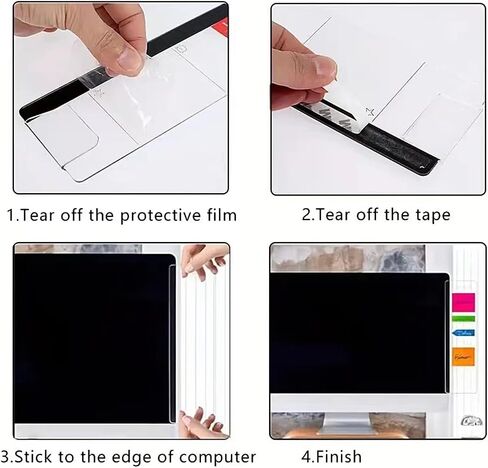 1 Pack Computer Monitor Memo Board, Acrylic Sticky Note Holder, Desktop Message Board Office Desk Accessories (with a Phone Slot) in Saudi Arabia