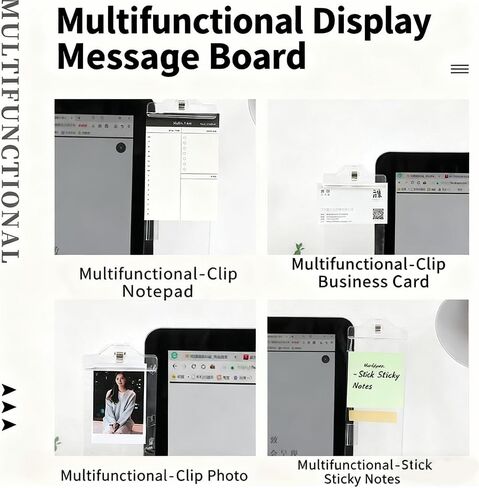 1 Pack Computer Monitor Memo Board, Acrylic Sticky Note Holder, Desktop Message Board Office Desk Accessories (with a Phone Slot) in Saudi Arabia