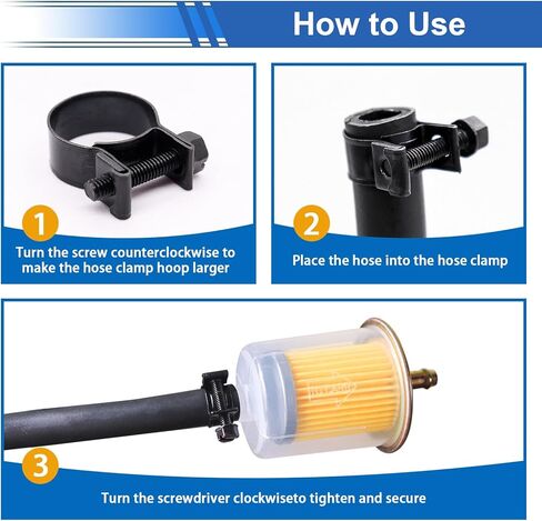 smseace 60 قطعة 8 مقاسات مشابك خرطوم حقن الوقود مجموعة متنوعة مطلية بالزنك 7-16 مم مشابك خرطوم الضغط العالي لأنابيب الديزل/البنزين في السيارات والبحرية والشاحنات in Kuwait