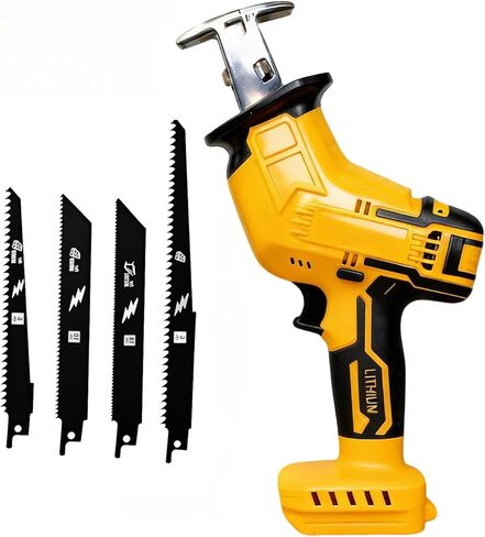 Reciprocating Saw Cordless for Makita 18V LXT Battery, Brushless Power Cordless Recipro Saw, 0-3000 RPM Variable Speed, Quick Easy Blade Change, 4 Saw Blades for Wood/Metal/PVC Cutting(No Battery) in Kuwait