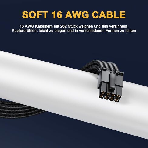 ملحق كابل Sirlyr PSU، كابل إمداد طاقة مخصص للكمبيوتر الشخصي مسبقًا، 1 × 24 دبوس ATX / 1 × 8 (4+4) دبوس EPS/أطول 2X 8 (6+2) دبوس Pcie مطلي بالذهب، أكمام من النايلون أبيض أحمر أزرق، 4 أطقم in Kuwait