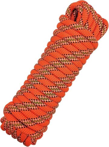 10mm Rope, Multipurpose Rope, Durable Outdoor Cord for Camping, Hiking, Outdoor Adventures, Boating, Dock Anchoring, Fishing, DIY Crafts, and Home Projects (Black, 33ft) in Saudi Arabia