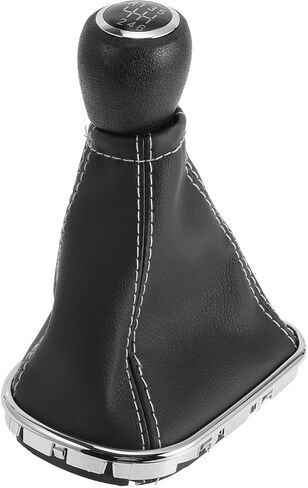 6 Speed Manual Gear Shifter Knob with Cover for Chevrolet Cruze 2010-2015 Plastic Faux Leather Automotive Gearbox Stick Shifter Lever Knob Black White in Saudi Arabia