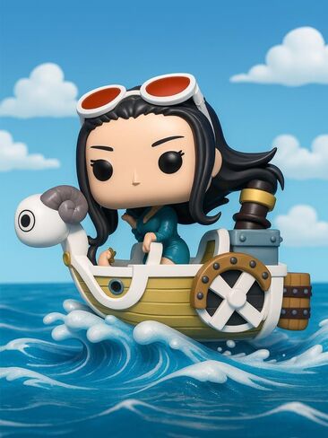 Funko Pop! Anime: One Piece - Nico Robin with Mini Merry II 6-Inch Deluxe Vinyl Figure Collectibles Bundle with Box Protector in Saudi Arabia