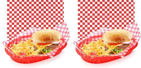 New Star Foodservice 44263 Red Check Food Basket Liners, 12 By 12-inch, Set of 36 in Saudi Arabia