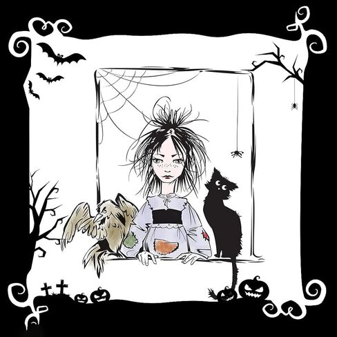 طوابع Happy Halloween Little Girl Witch الواضحة لصنع البطاقات الديكور DIY سكرابوكينغ، طوابع ختم شفافة من السيليكون لنقش ديكور الألبومات. in Saudi Arabia
