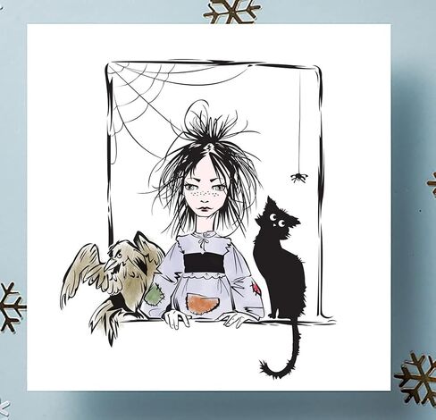 طوابع Happy Halloween Little Girl Witch الواضحة لصنع البطاقات الديكور DIY سكرابوكينغ، طوابع ختم شفافة من السيليكون لنقش ديكور الألبومات. in Saudi Arabia