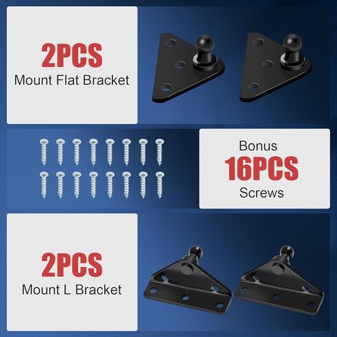 Qty (2) SPD-GSNI-5250-60 18.5in 60lb/267N Universal Gas Strut Shock with Mounting Bracket for Boat Seat Engine Hatch Cover, ML18-60 Spring Lift Support for Truck RV Camper Toolbox Hatch Door in Saudi Arabia