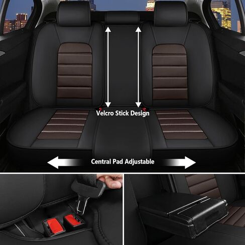 Car Seat Covers for Gmc Canyon 2007-2025, Nappa Leather Car Seat Cover Waterproof Seat Protectors Breathable Cushions (Black Coffee,5 Seats Standard) in Saudi Arabia