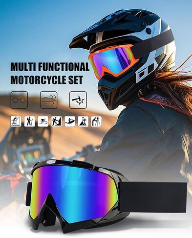 Motorcycle Goggles with Balaclava for Women Girls, Dirt Bike ATV Motocross Riding Racing Ski Goggle Safety Glasses in Saudi Arabia