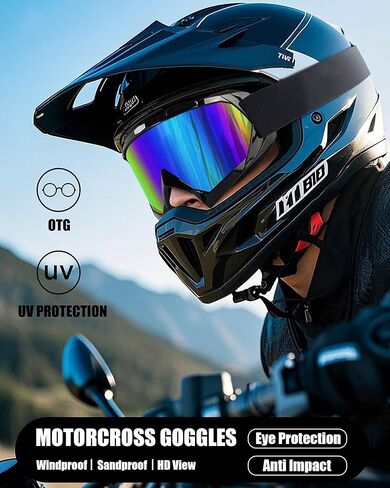 Motorcycle Goggles with Balaclava for Women Girls, Dirt Bike ATV Motocross Riding Racing Ski Goggle Safety Glasses in Saudi Arabia
