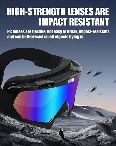 Motorcycle Goggles with Balaclava for Women Girls, Dirt Bike ATV Motocross Riding Racing Ski Goggle Safety Glasses in Saudi Arabia