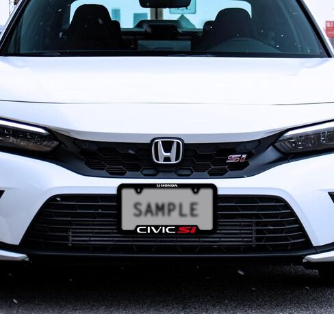 Honda Civic Si Wordmark Black ABS Plastic License Plate Frame Holder UV Printed 2 Hole (Black) in Saudi Arabia
