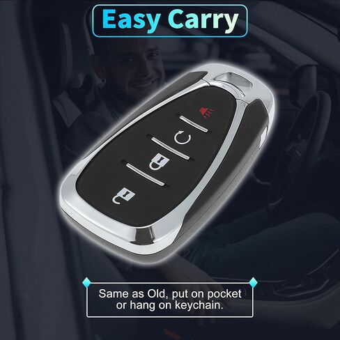 X AUTOHAUX HYQ4ES 433 ميجا هرتز استبدال مفتاح ذكي عن بعد للدخول بدون مفتاح فوب لسيارة شيفروليه بليزر ترافيرس 21-22 لسيارة تشيفي بولت EUV EV 22-23 لسيارة تشيفي تريل بليزر 21-23 رقم 13535665 4 أزرار in Kuwait