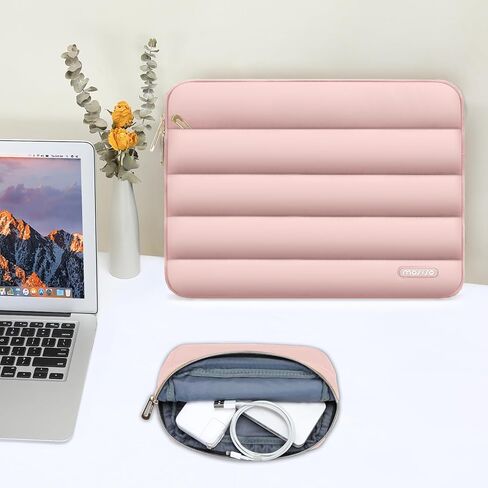 حافظة MOSISO متوافقة مع جهاز MacBook Pro 13 بوصة M2 2024-2016 A2338 M1 A2251 A2289 A2159 A1989 A1708 A1706، غطاء بلاستيكي صلب وغطاء لوحة مفاتيح وواقي شاشة وحقيبة وحقيبة مع حقيبة صغيرة، وردي طباشيري ووردي in Saudi Arabia