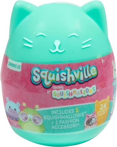 Squishmallows Squishville Series 12 Mini Mystery Plush (3 Pack) Official Jazwares Plush - Collectible Soft & Squishy Blind Capsules - Stocking Stuffer Gift for Boys, Girls & Kids in Saudi Arabia