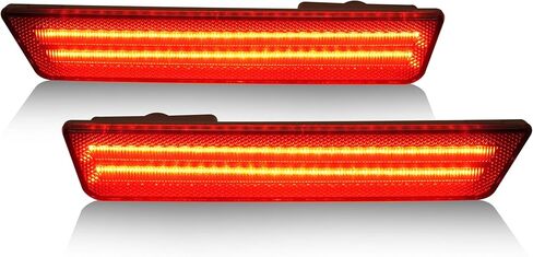 HECASA Rear Side Marker Lights Smoke Lens Red LED Compatible with 2008-2014 Dodge Challenger Charger Replacement for 68039504AA 68039505AA LED Rear Bumper Signal Fender Parking Marker Lamp 2Pcs in Saudi Arabia