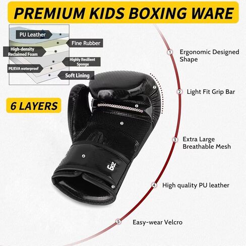 SAEEPABUL Upgrade Kids Boxing Gloves for 3-8 Year Boys and Girls, Toddler Boxing Gloves for Kids Training, Boxing Gloves Kid Sparring for Punching Bag, Kickboxing, Muay Thai, MMA in Kuwait