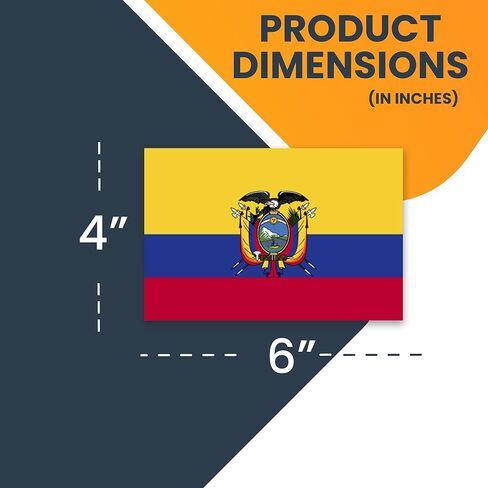 Magnet Me Up Ecuador Ecuadorian Flag Car Magnet Decal, 4x6 Inches, Heavy Duty Automotive Magnet for Car, Truck SUV in Saudi Arabia