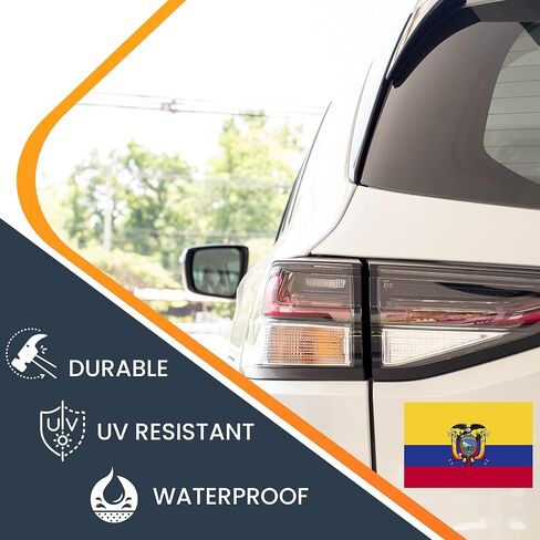 Magnet Me Up Ecuador Ecuadorian Flag Car Magnet Decal, 4x6 Inches, Heavy Duty Automotive Magnet for Car, Truck SUV in Saudi Arabia