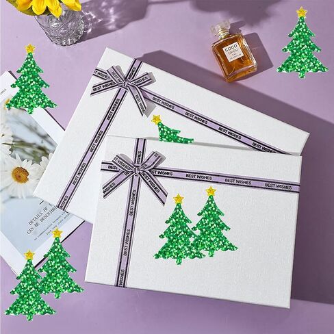 500Pcs Christmas Stickers for Kids Laser Xmas Tree Sticker Roll 1.2in Holographic Xmas Winter Holiday Adhesive Label Stickers Decal for Christmas Envelopes Invitations Cards Gifts Decorations in Saudi Arabia