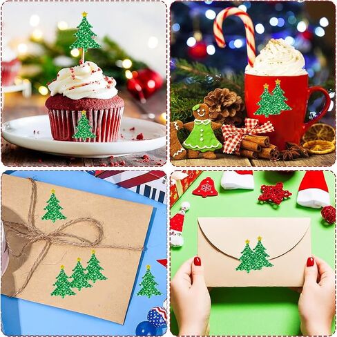 500Pcs Christmas Stickers for Kids Laser Xmas Tree Sticker Roll 1.2in Holographic Xmas Winter Holiday Adhesive Label Stickers Decal for Christmas Envelopes Invitations Cards Gifts Decorations in Saudi Arabia