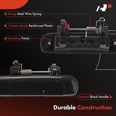 A-Premium Front or Rear Left Driver Side Exterior Door Handle Compatible with Nissan Altima 1998 1999 2000 2001 Sedan, Smooth Black, Replace# 80607-1Z210, 80607-9E001 in Saudi Arabia