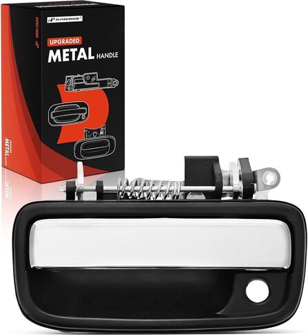 A-Premium Front Left Driver Side Upgraded Metal Exterior Door Handle with Keyhole Compatible with Toyota Tacoma 1995-2004, Chrome and Black, Replace# 6922035030 in Saudi Arabia