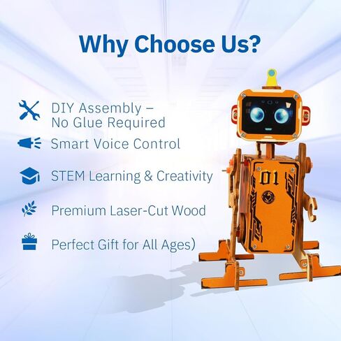 مجموعة الروبوتات الجذعية للأطفال من سن 8 إلى 12 عامًا، مجموعة العلوم الروبوتية الذكية التفاعلية للتحكم الصوتي للأطفال من سن 8 إلى 12 عامًا، لعشاق العلوم والتكنولوجيا in Kuwait