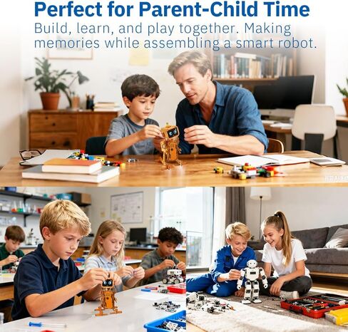 مجموعة الروبوتات الجذعية للأطفال من سن 8 إلى 12 عامًا، مجموعة العلوم الروبوتية الذكية التفاعلية للتحكم الصوتي للأطفال من سن 8 إلى 12 عامًا، لعشاق العلوم والتكنولوجيا in Kuwait