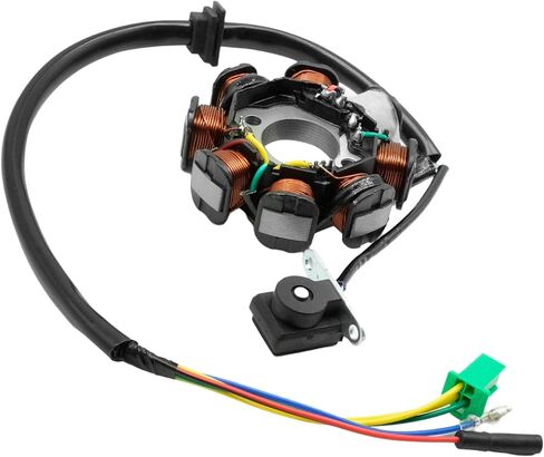 Stator Gy6 Magneto Alternator Stator, 8 Coil 5 Wires Alternating Current Copper Ignition Stator for GY6 50cc 70cc 90cc 110cc 125cc 150cc Scooter Moped Atv Go Kart Dirt Buggy Engine Taotao in Saudi Arabia