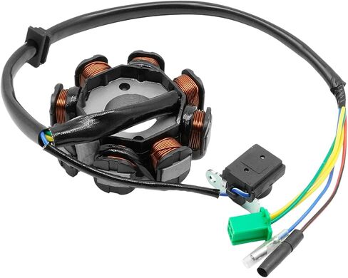 Stator Gy6 Magneto Alternator Stator, 8 Coil 5 Wires Alternating Current Copper Ignition Stator for GY6 50cc 70cc 90cc 110cc 125cc 150cc Scooter Moped Atv Go Kart Dirt Buggy Engine Taotao in Saudi Arabia