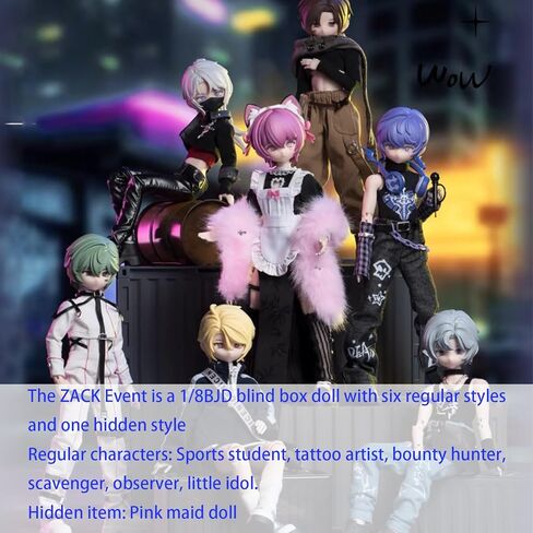 1/8 BJD Dolls Blind Box,Kawaii BJD Dolls Zack Event Series 1/8 Ball Jointed Doll Collectable Action Figure Dress Up Doll for Girls Birthday Party Gift Toys in Saudi Arabia