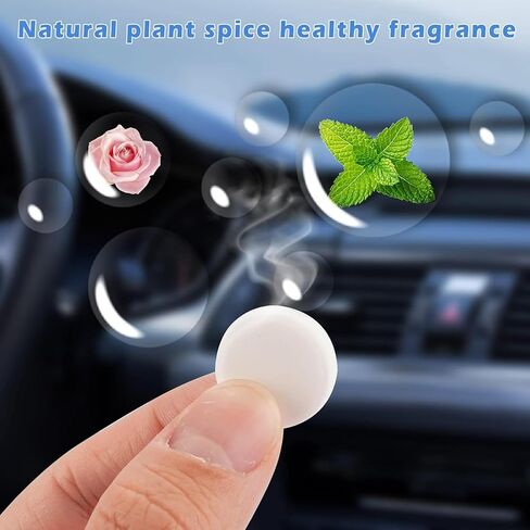 Cute Pink Cat Pilot Car Air Fresheners, Pink Cat Air Vent Clips, Cartoon Pilot Rotating Car Diffuser Decorations, Auto Air Conditioner Outlet Clips with 2 Packs Replacement Tablets in Saudi Arabia