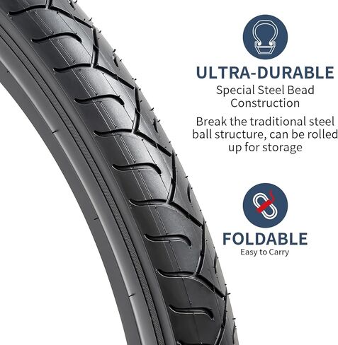 YUNSCM 24" Bike Tires 24 x 2.125/57-507 60TPI and 24" Bike Tubes Schrader Valve with 2 Rim Strips Compatible with Mountain Bike 24x1.75 24x1.95 24x2.125 24x2.25 Bike Bicycle Tires and Tubes (Y-1136) in Saudi Arabia