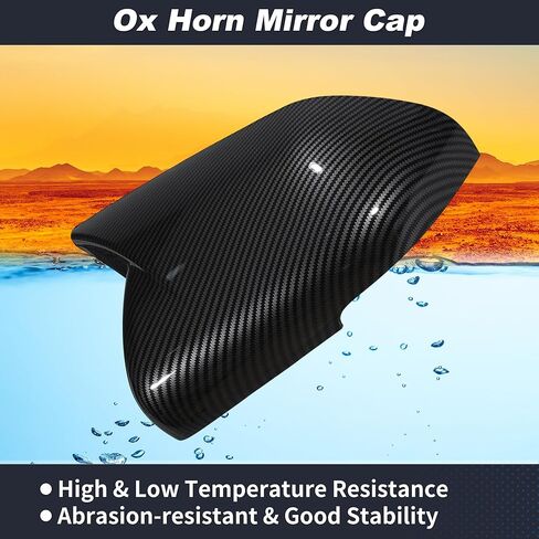 Motoforti 2PCS الجانب الأيسر الأيمن Ox Horn Wing غطاء مرآة غطاء لسيارة Ford Explorer 2020-2024، غطاء مرآة الرؤية الخلفية للسيارة، غطاء مرآة الباب الخارجي، غطاء مرآة الرؤية الخلفية للسائق والركاب in Saudi Arabia