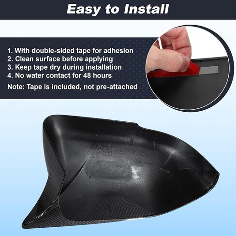 Motoforti 2PCS الجانب الأيسر الأيمن Ox Horn Wing غطاء مرآة غطاء لسيارة Ford Explorer 2020-2024، غطاء مرآة الرؤية الخلفية للسيارة، غطاء مرآة الباب الخارجي، غطاء مرآة الرؤية الخلفية للسائق والركاب in Saudi Arabia