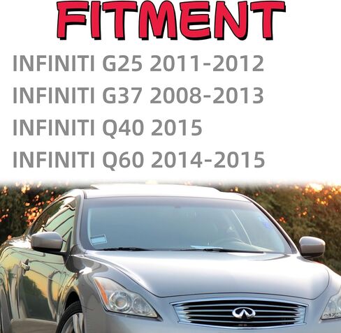 أغطية غطاء مرآة جناح الباب لسيارة Infiniti G37 2008-2013، G25 2011-2012، Q40 2015، Q60 2014-2015 (أبيض) in Kuwait