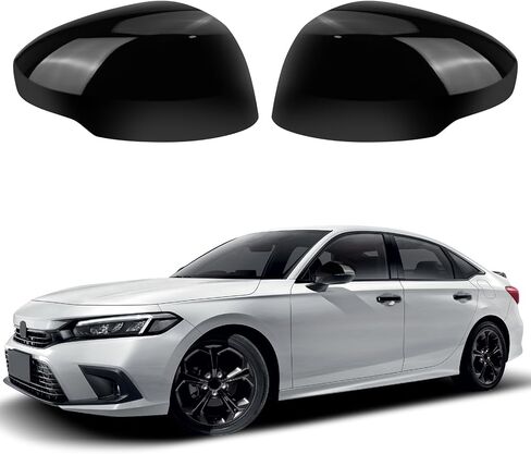 زوج واحد من أغطية المرايا الجانبية اليسرى واليمنى متوافقة مع الجيل الحادي عشر من Honda Civic 2022-2025 Touring Sedan، Sport Touring Hatchback، النوع R مع نموذج إشارة الانعطاف in Kuwait