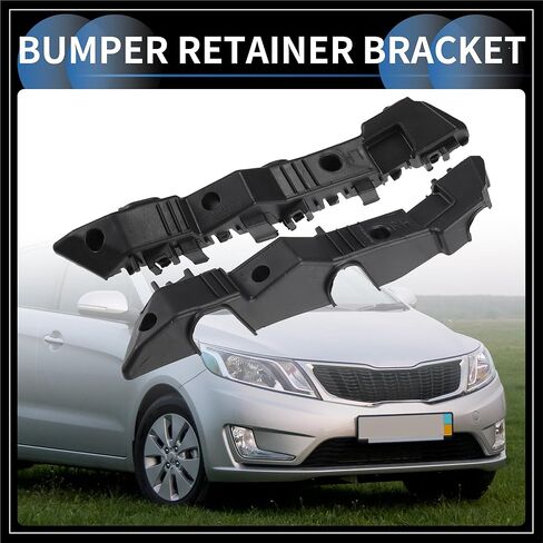 Bumper Support Bracket, Left and Right Side Front Bumper Retainer Bracket Hold Mount No.86513H9000/86514H9000 for Kia Rio 2018-2020 ABS Plastic Black, 1 Pair Durable Material in Saudi Arabia