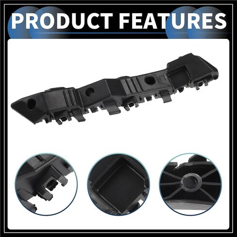 Bumper Support Bracket, Left and Right Side Front Bumper Retainer Bracket Hold Mount No.86513H9000/86514H9000 for Kia Rio 2018-2020 ABS Plastic Black, 1 Pair Durable Material in Saudi Arabia